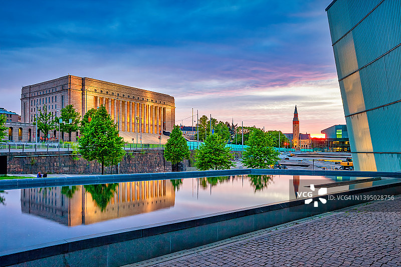 芬兰赫尔辛基议会大厦图片素材