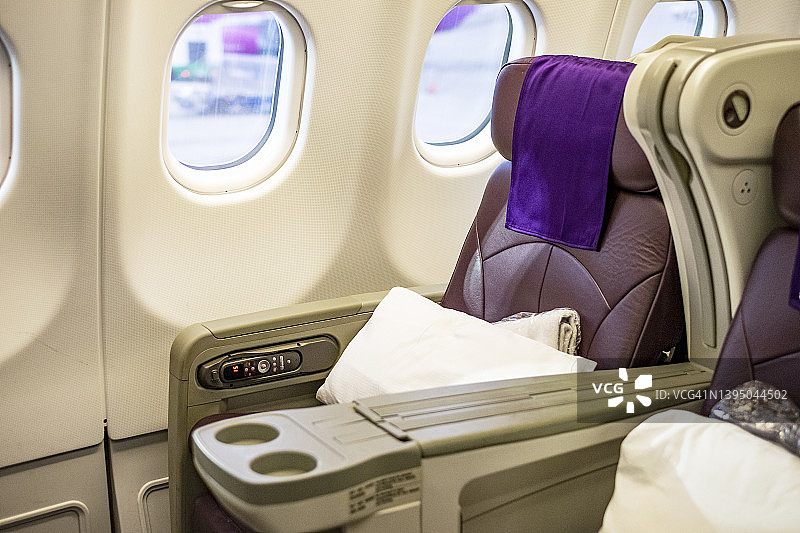 商务舱飞机座椅图片素材