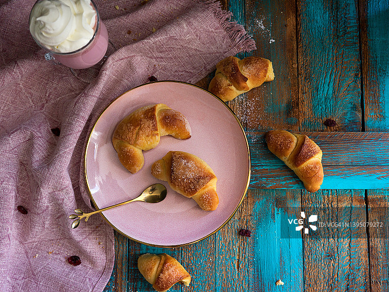 面包卷俯视图图片素材
