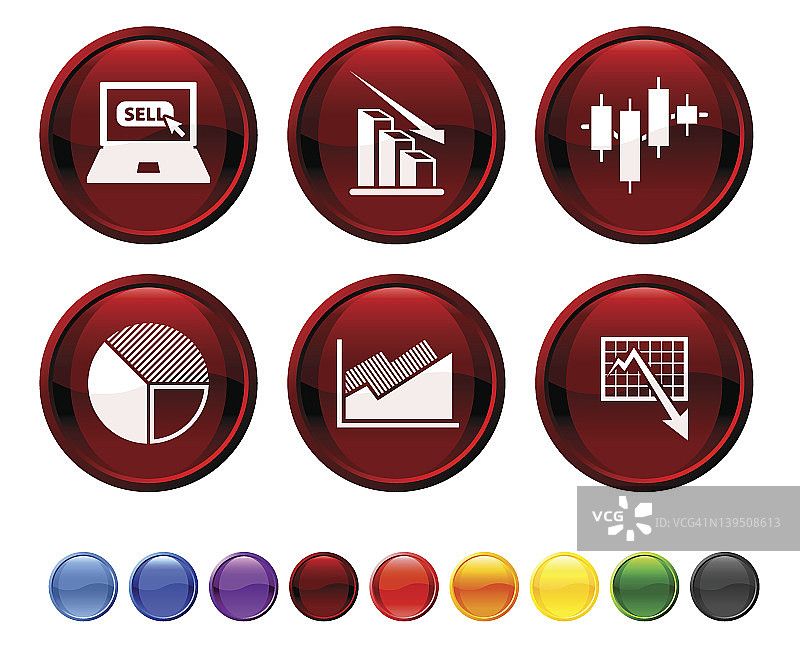 熊市免版税矢量图标集图片素材