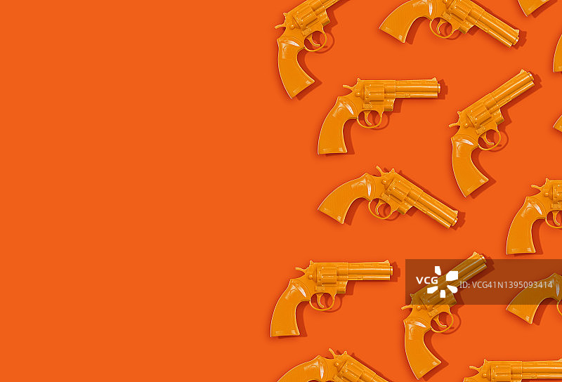 塑料橙色玩具枪图片素材