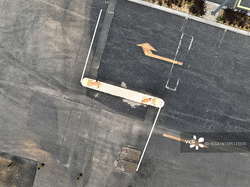 俯视角度：路障图片素材