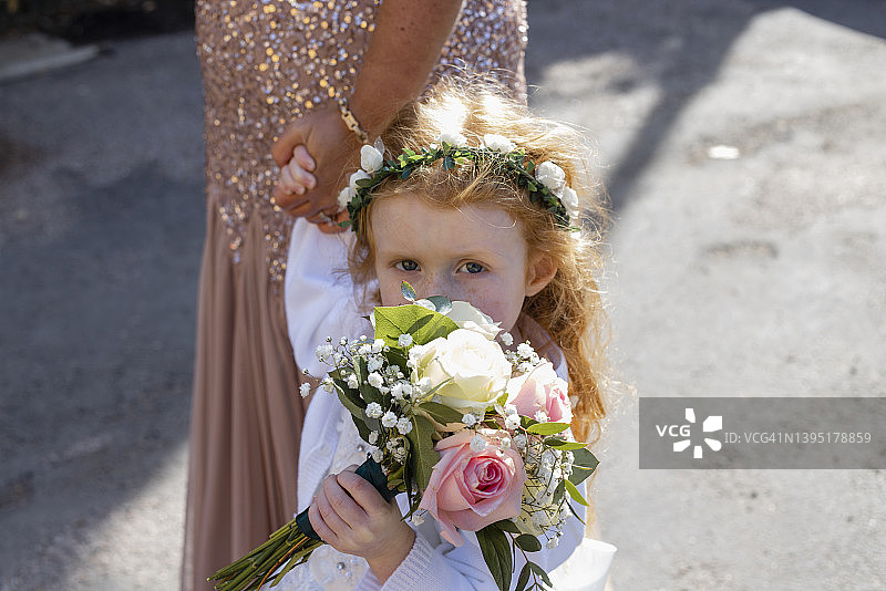 可爱的花童图片素材