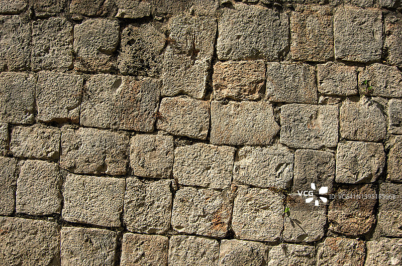 墨西哥坎佩切州埃兹纳的古代玛雅石墙图片素材