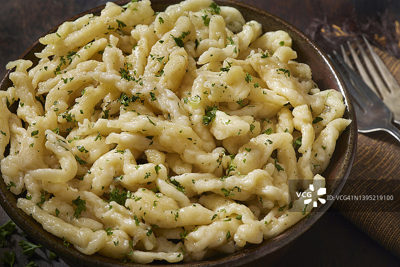 手工奶油德式面疙瘩图片素材