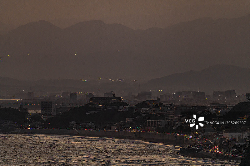 日本神奈川县海边的住宅区图片素材