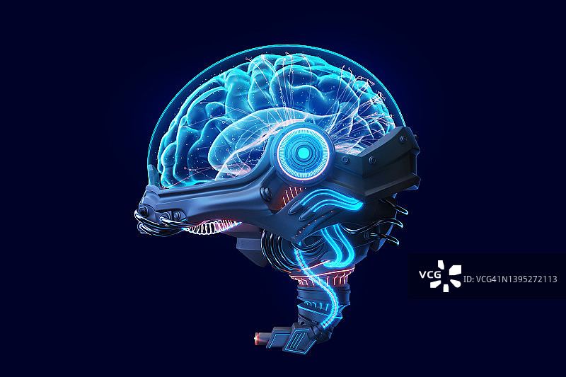 未来AI人脑机器图片素材