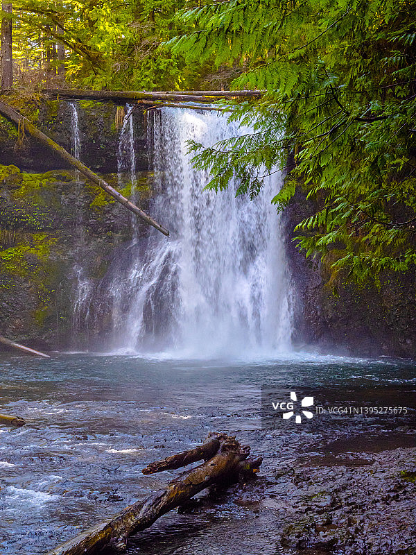 银瀑州立公园的北瀑布002图片素材