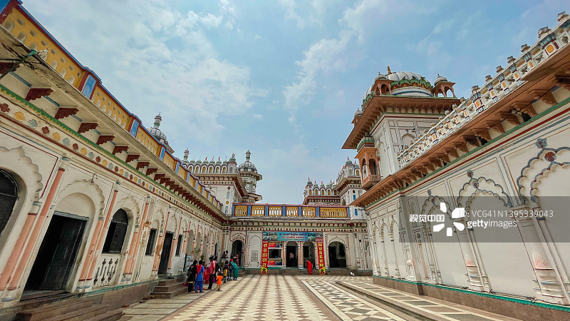 贾纳基神庙是一座供奉西塔女神的印度教寺庙：2022年4月22日-尼泊尔贾纳克布尔图片素材