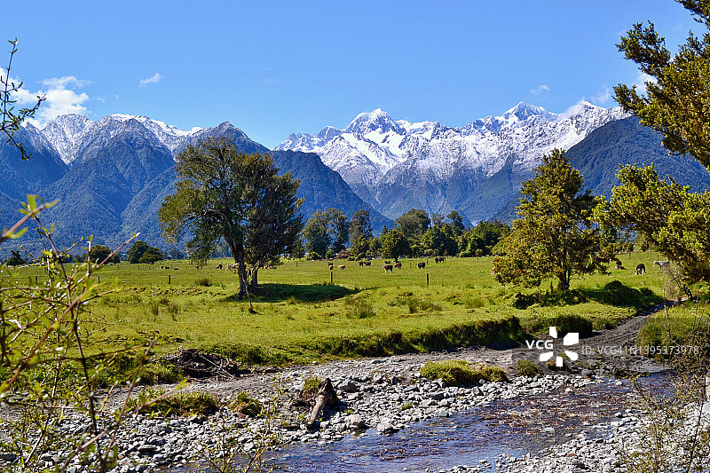 马修森湖冰川景色图片素材