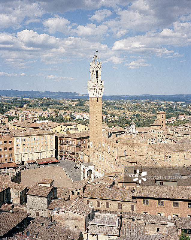 锡耶纳鸟瞰图图片素材