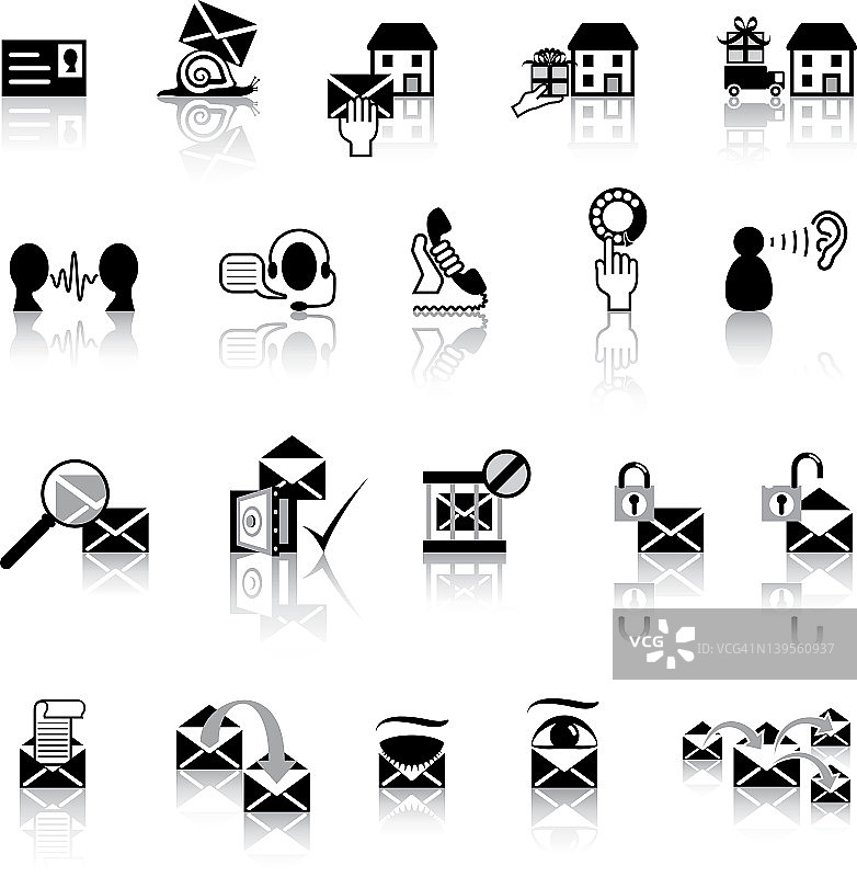 通信图标集图片素材