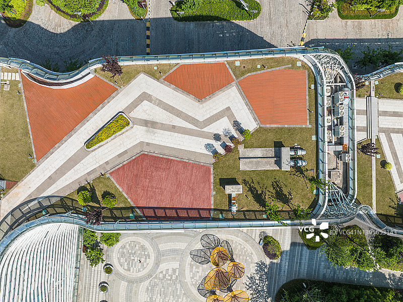 现代屋顶鸟瞰图图片素材