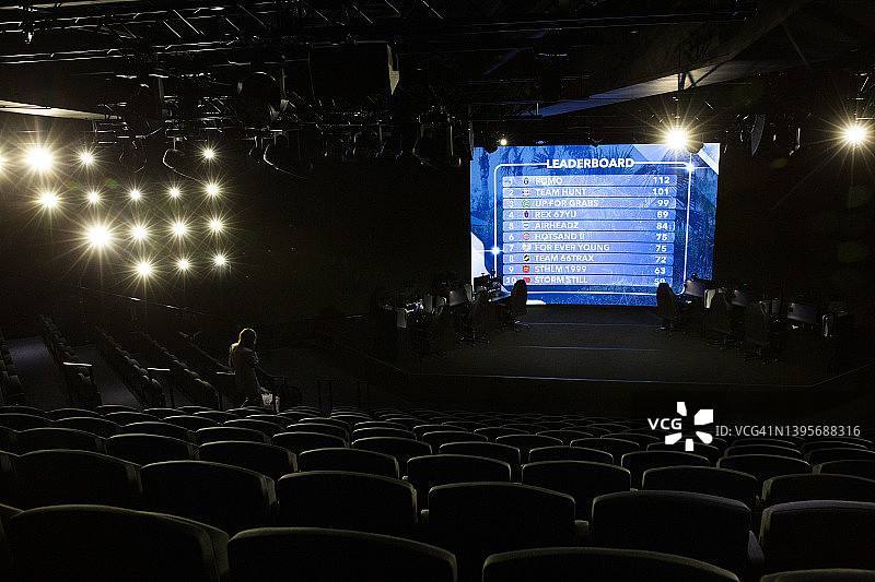 电子竞技场中的照明排行榜图片素材