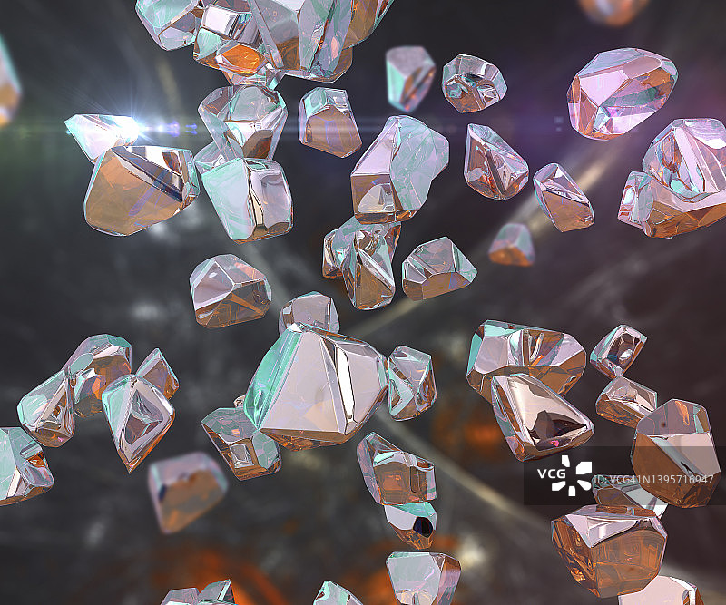 纳米钻石插图图片素材