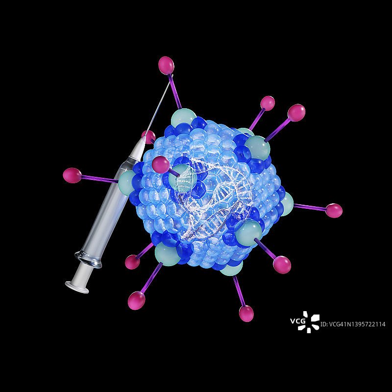 作为病毒载体的腺病毒（图示）图片素材