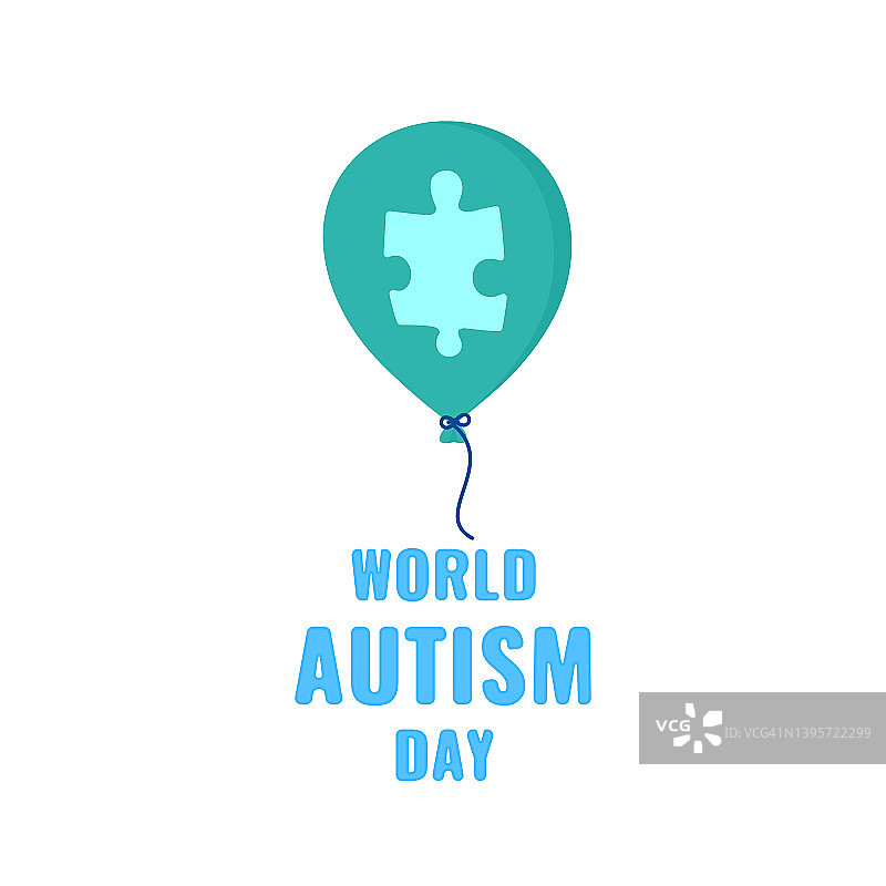 自闭症概念插画图片素材