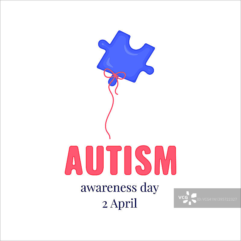 自闭症概念插画图片素材