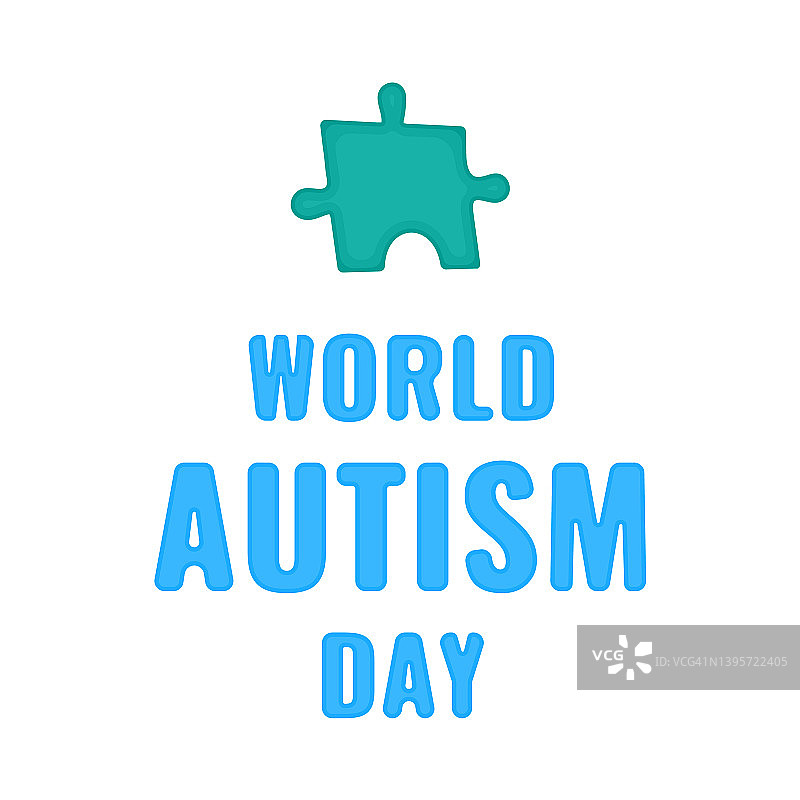 自闭症概念插画图片素材