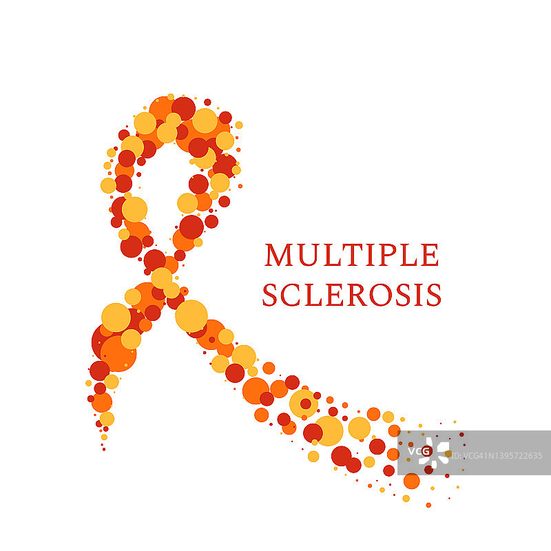 多发性硬化症宣传丝带概念图图片素材