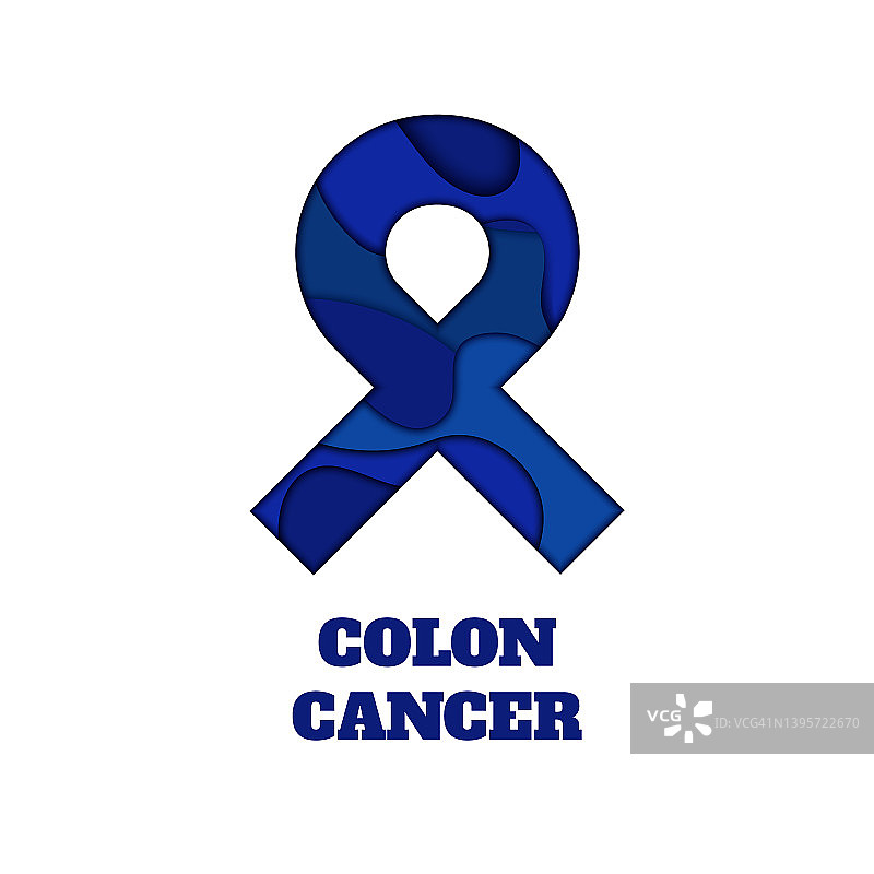 结肠癌意识彩带，概念图图片素材