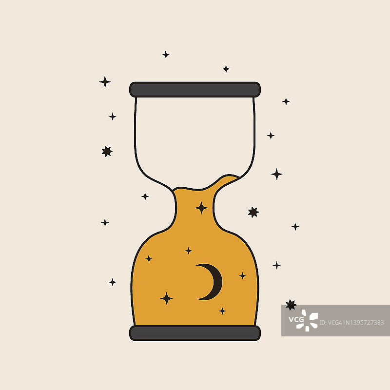 70年代迷幻沙漏矢量素材图片素材