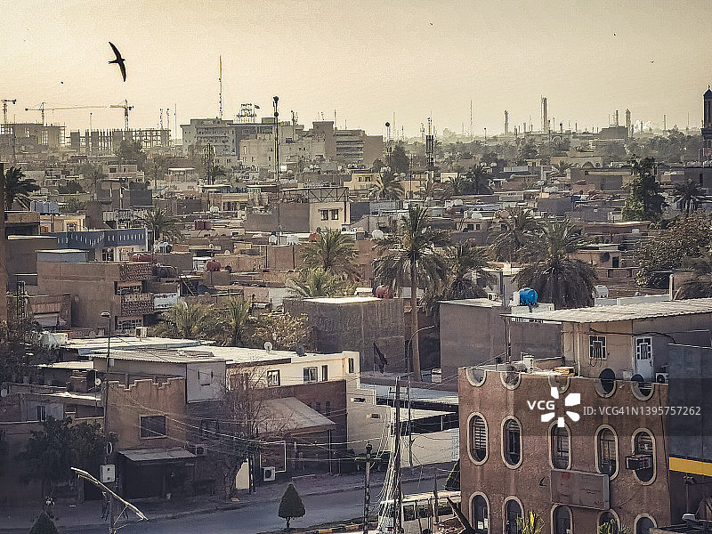 巴格达城市景观的移动设备照片图片素材