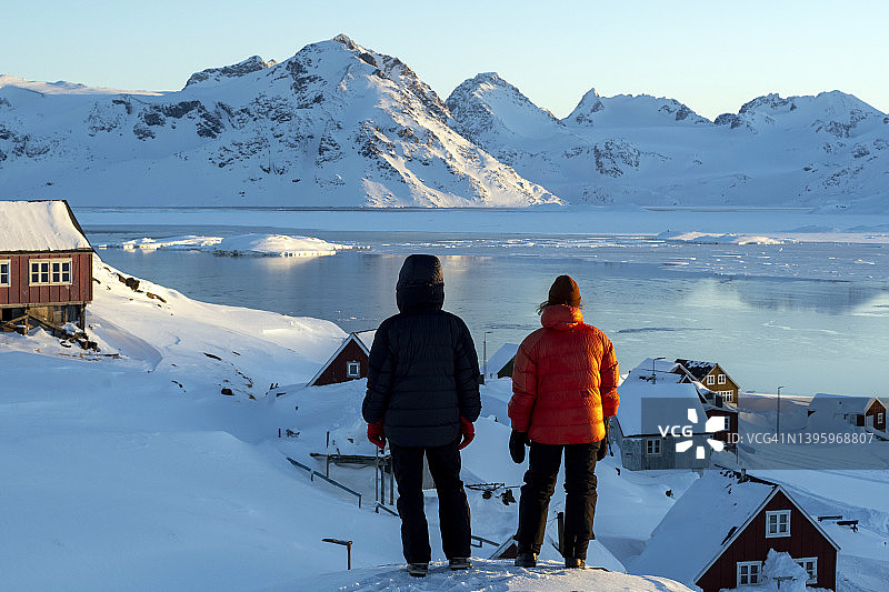 格陵兰的日落图片素材