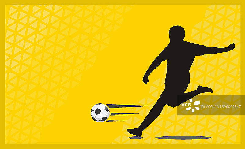 足球运动员banner：扁平风格的足球锦标赛插画图片素材