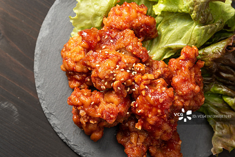 韩式香甜辣味炸物图片素材