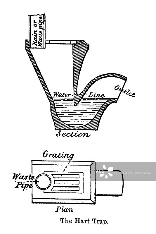 捕鹿陷阱古老雕刻插图图片素材