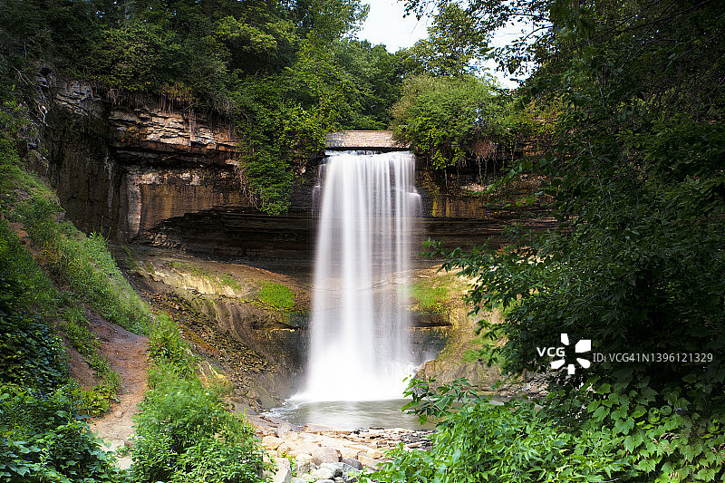 明尼哈哈瀑布，明尼苏达州图片素材