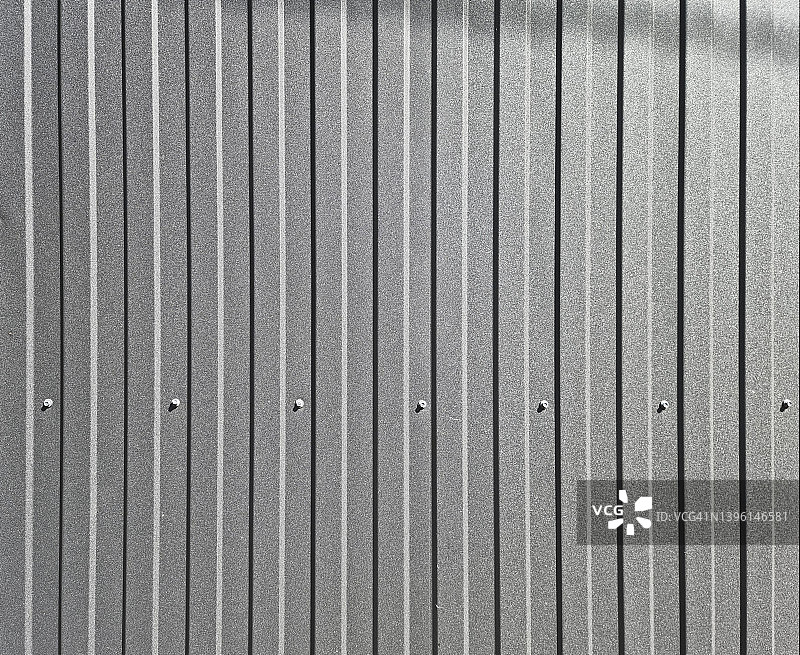 银色金属栅栏全景图片素材
