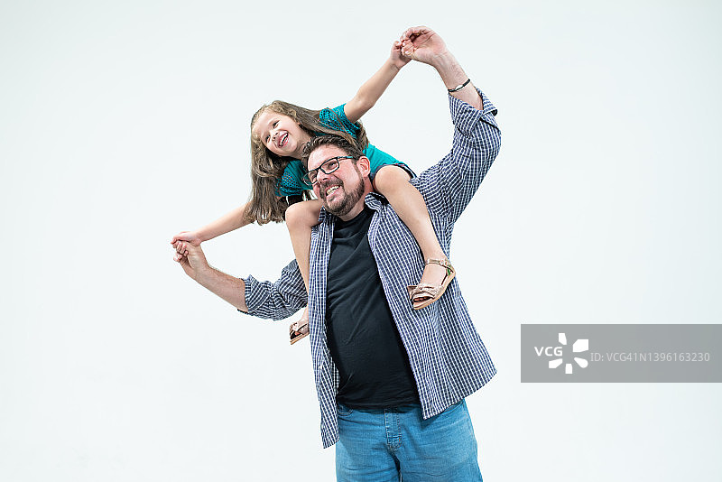 父女的影棚照片图片素材