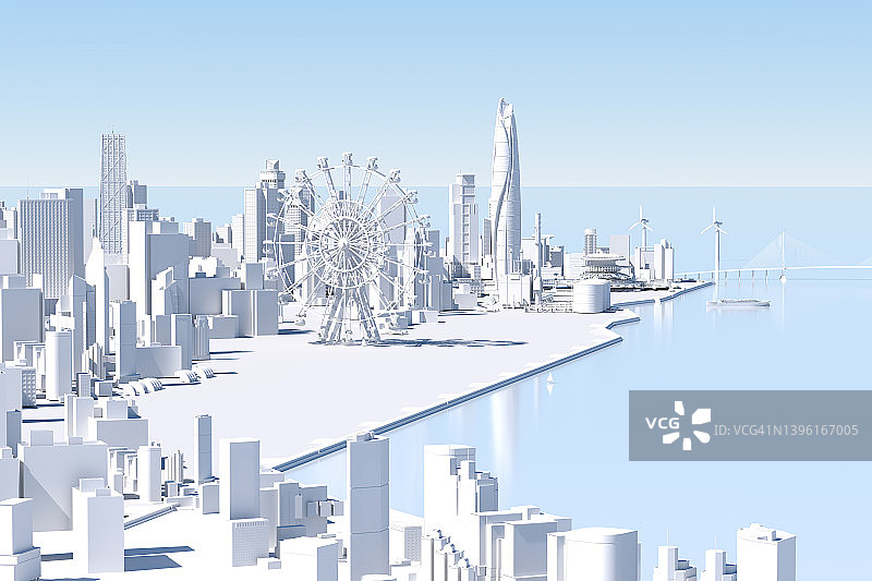 3D城市综合体图片素材