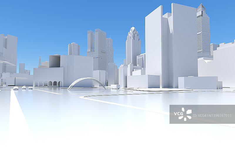 3D城市综合体图片素材