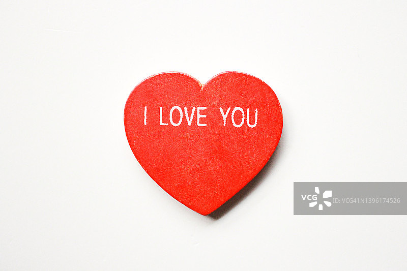 白色背景上的我爱你 - 心形图案图片素材