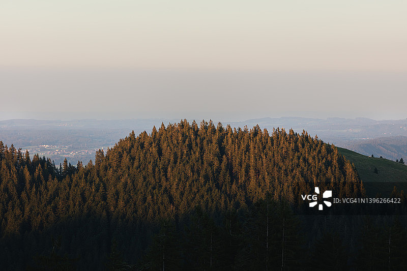 日落时的空中风景图片素材