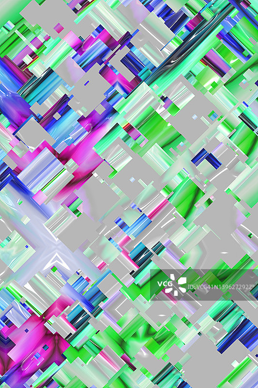 抽象中世纪几何方形绿色蓝色扭曲灰色纹理背景图片素材