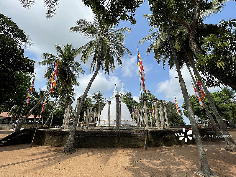 斯里兰卡阿努拉德普勒附近米欣泰莱古城的冥想石图片素材