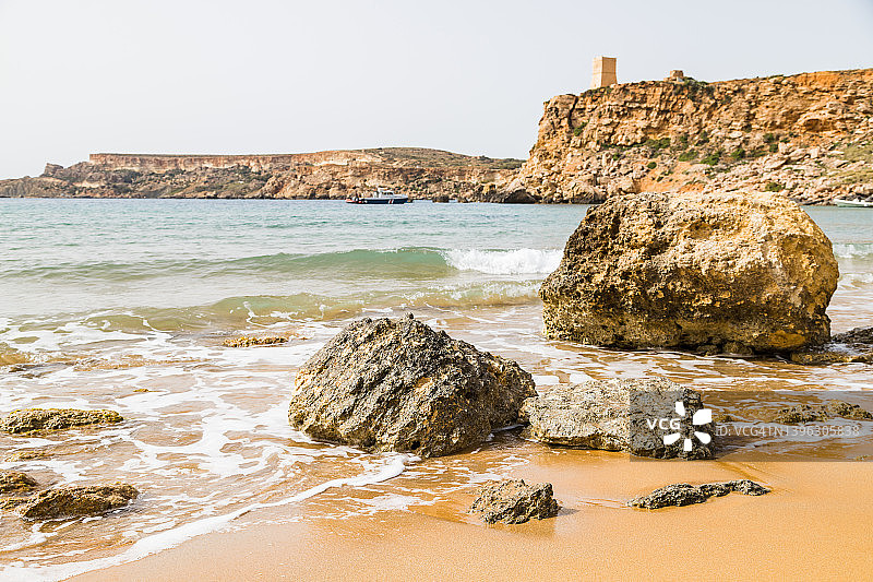 加恩图菲哈橙色海滩岩石图片素材