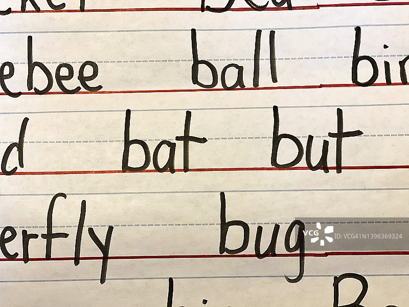 以字母“b”开头的简单单词列表图片素材