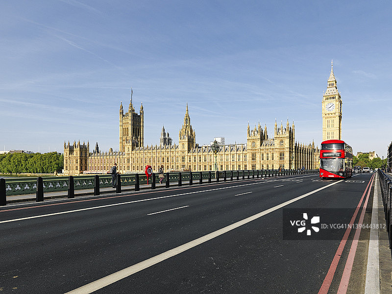 威斯敏斯特桥与国会大厦图片素材