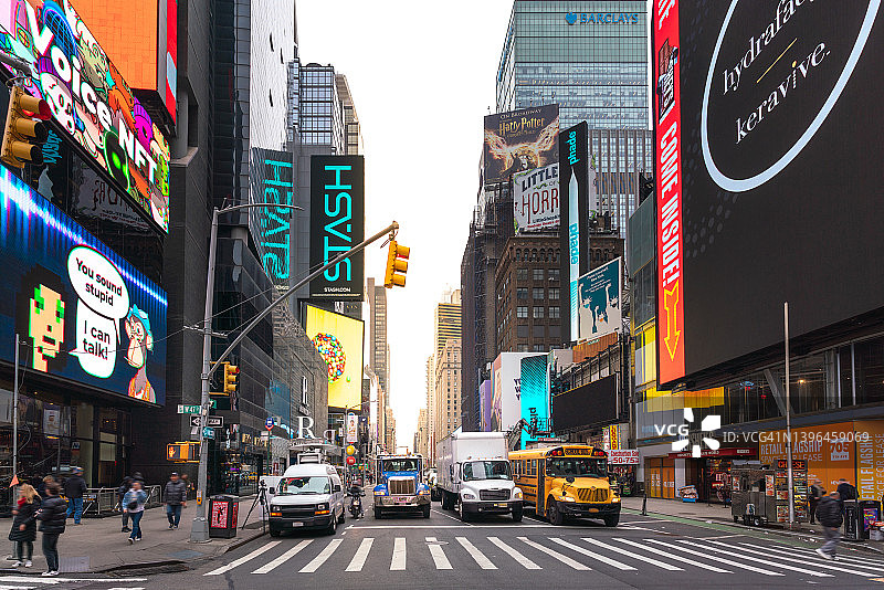 纽约市曼哈顿第七大道的时代广场图片素材