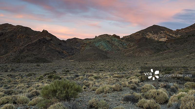 西班牙特内里费岛泰德国家公园的傍晚氛围图片素材