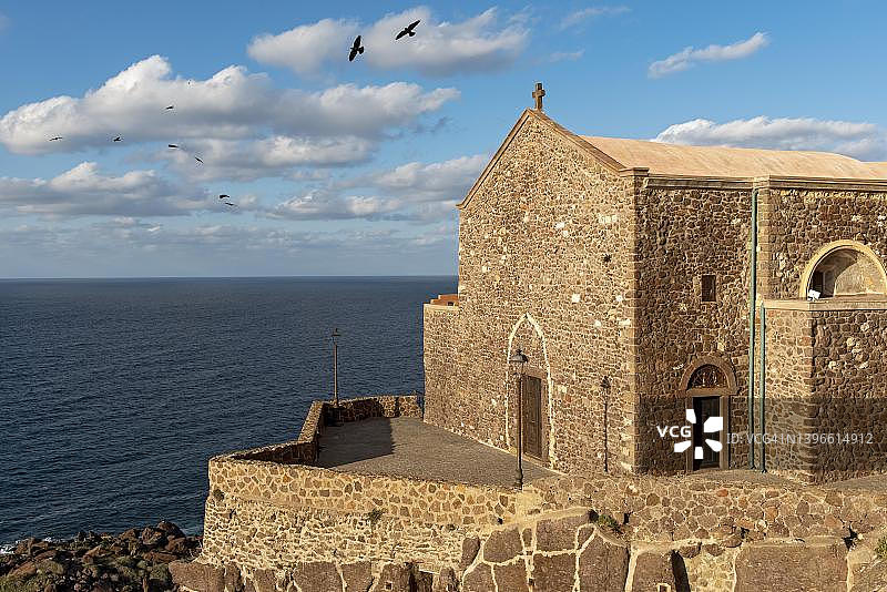 卡斯特尔萨多主教座堂，意大利撒丁岛图片素材