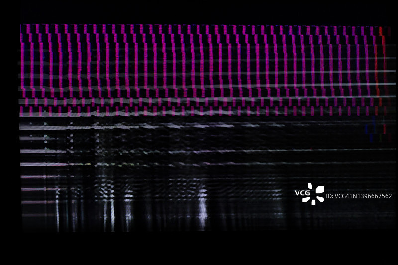 像素化电视屏幕，信号不良图片素材