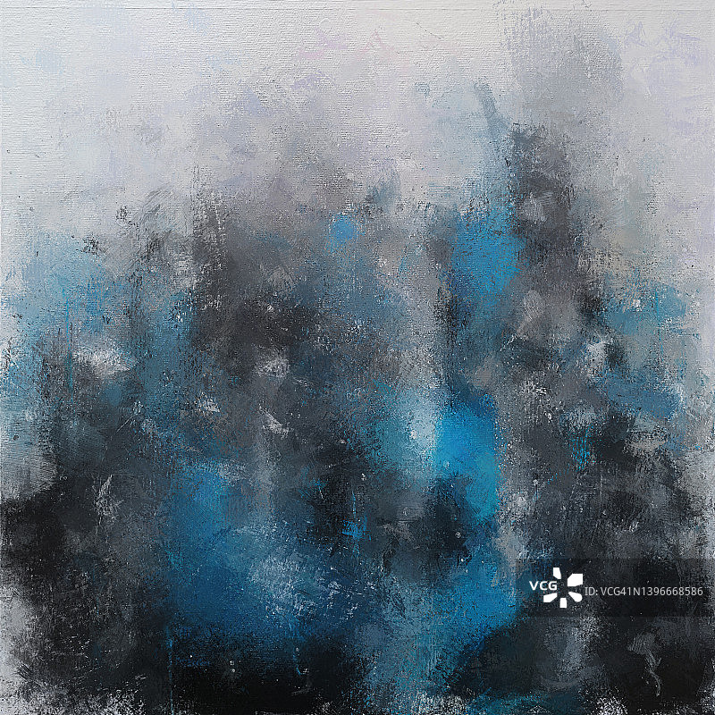 灰色、浅灰色与蓝色油画笔触纹理画布背景图片素材