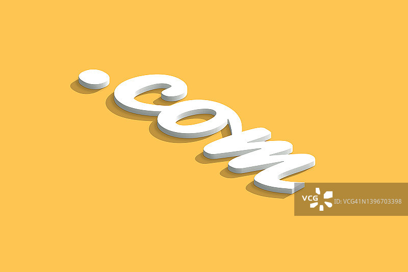 黄色背景中的互联网公司域名图片素材