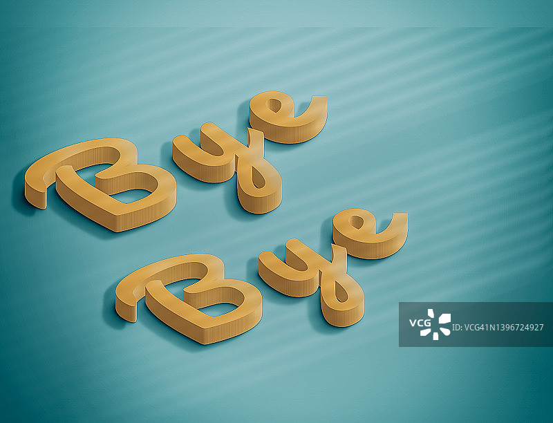 3D字母再见信息图片素材